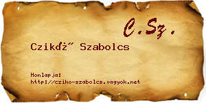 Czikó Szabolcs névjegykártya