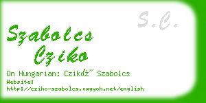 szabolcs cziko business card